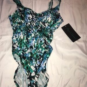 Patterned One Piece Swimsuit